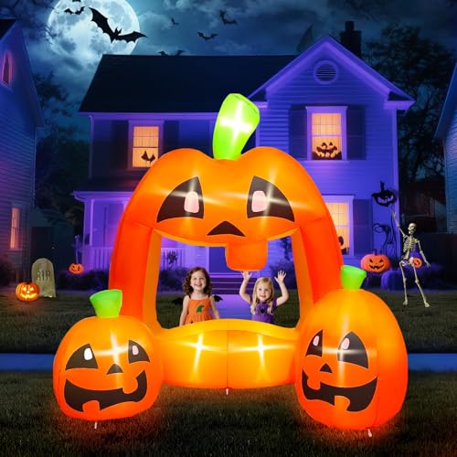 7ft Halloween Inflatables Pumpkin Photo Booth