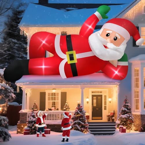 10FT Lying Santa Christmas Inflatables Outdoor Decoration