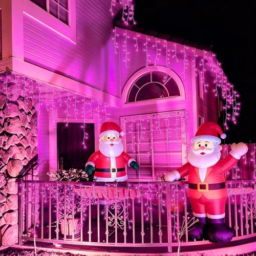 33ft 400 LED Pink Icicle Lights (33 Foot)