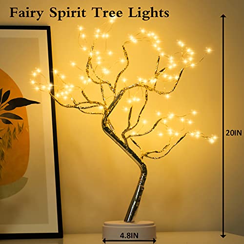2 Pack 108 LED Sparkly Fairy Spirit Tree Lamp Remote Control Timer (2 Count)