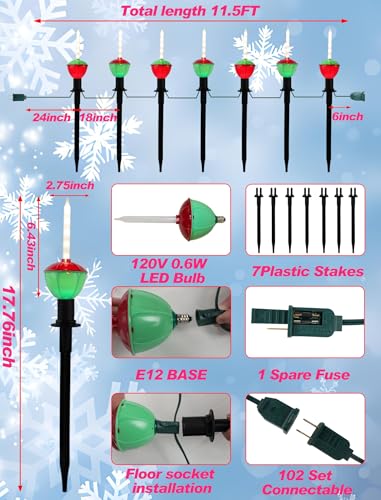 11.5FT Christmas Pathway Lights