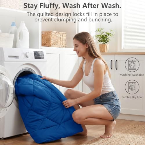 Twin XL Comforter Set Classic Blue