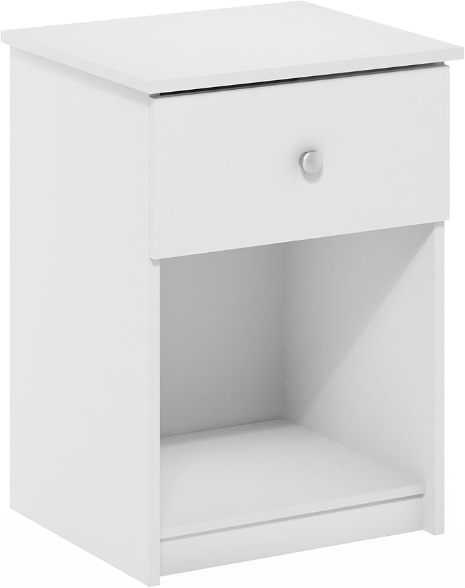 Furinno Tidur Nightstand, 1-Pack, White