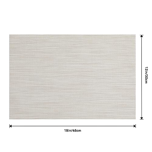 Beige White Placemats Set of 4 (4 Count)