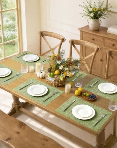 Bean Green Woven Placemats Set of 24 (24 Count)
