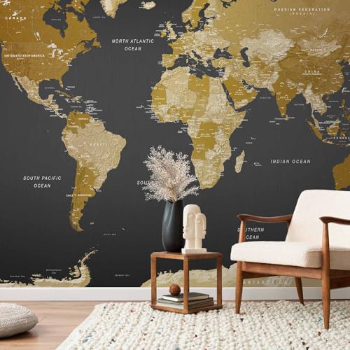 Wall Mural World Map 118x83 in (67.81 Sq Ft)