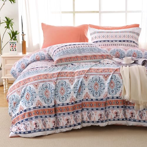 Boho Pink Bed in a Bag King 7 Pieces