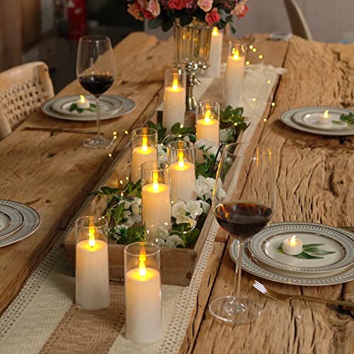 Pure White Acrylic Flameless Candles (9 Count)