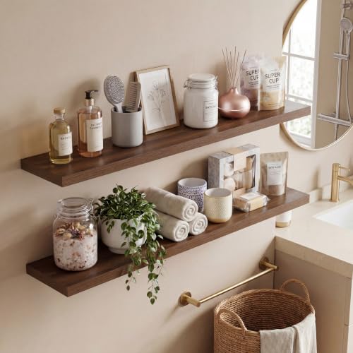 10 Inch Deep Floating Shelves 30x10” Set of 2 (2 Count)
