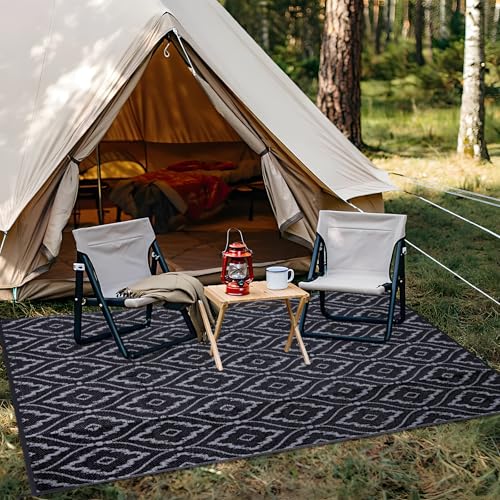 Outdoor Rug 8x10 ft Waterproof Reversible Braided Mat