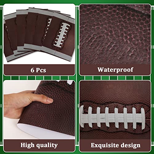 Football Plastic Placemats Set of 6 Sport Table mats 17×13×0.04in (6 Count)