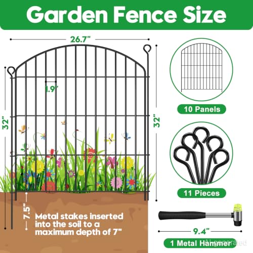 Decorative Garden Fence 32in