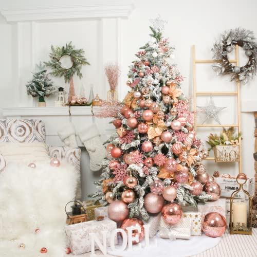 24ct Christmas Ball Ornaments Shatterproof Xmas Tree Hanging Balls Decorations Perfect for Holiday Wedding Christmas Decor (24 Count)