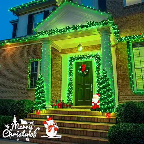 132ft 400 LED Green Halloween Lights Indoor Outdoor Plug in 8Modes (132 Foot)