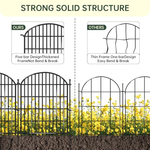 20 Panels No Dig Decorative Garden Fence (20 Count)