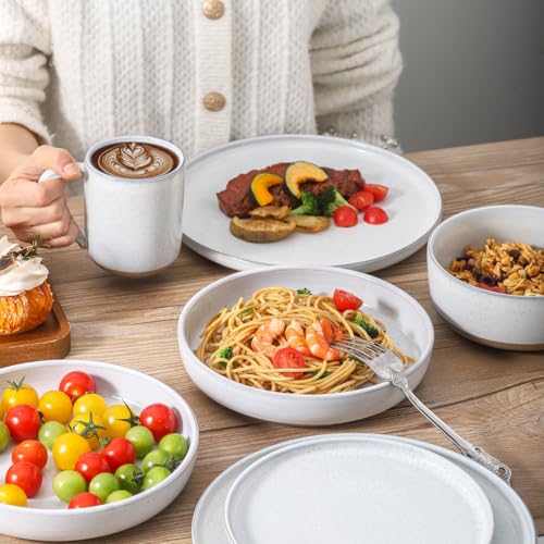 Pasta Bowls Set of 4 with Sesame Glaze Finish (26 Count)