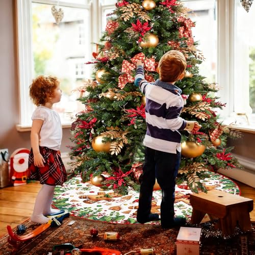 Cute Gingerbread Man Christmas Tree Skirt 36 Inch