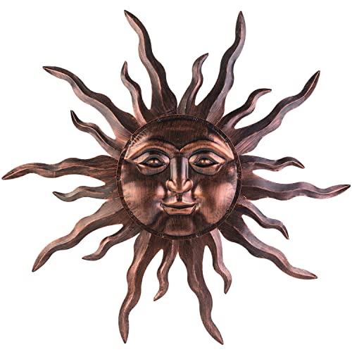 Large Metal Sun Wall Art Decor