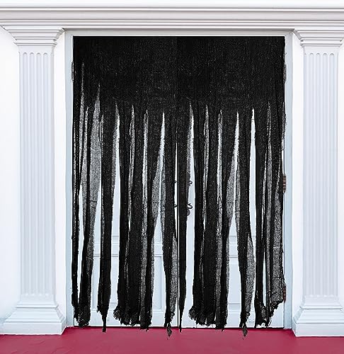 2 Pcs Halloween Black Doorway Curtain