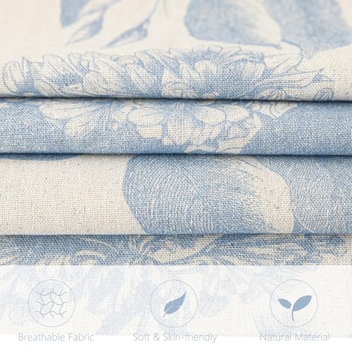 Set of 2 Linen Floral Vintage Throw Pillow Covers Neutral Accent Decorative Cozy Cushion Covers Farmhouse Boho Home Decor for Sofa Chair Couch Bedroom Living Room