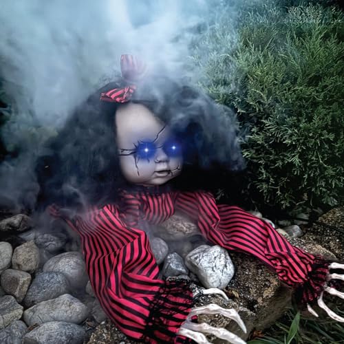 Scary Haunted Crawling Baby Doll (43" Crawling Girl)