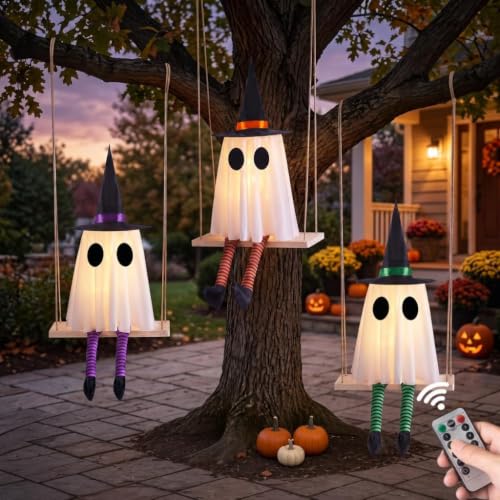 Halloween Swinging Ghost Outdoor Decor (29.5in Height)