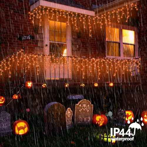 Orange Lights for Halloween (99 Foot)