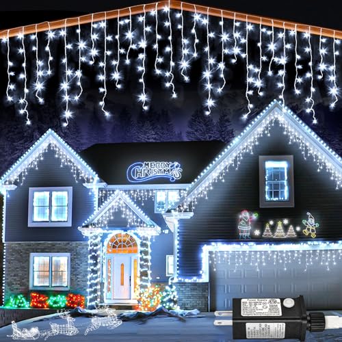 132ft Icicle Lights for Outside