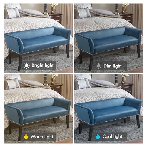 Accent Bench Upholstered with Nailhead Trim