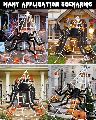 Brighter Spider Webs Halloween Decorations Lights