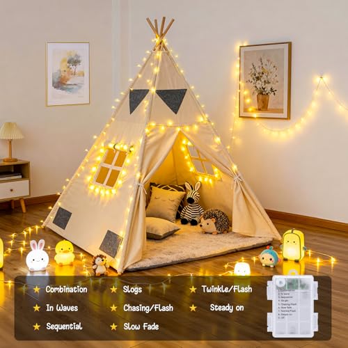 33ft 100 LED Warm White Christmas String Lights for Room Decor (100 Count)
