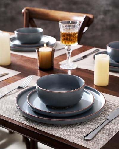 Mercury 24 Piece Stoneware Plates and Bowls