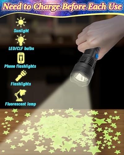 201 Pcs Glow in The Dark Stars Stickers for Ceiling (201 Count)