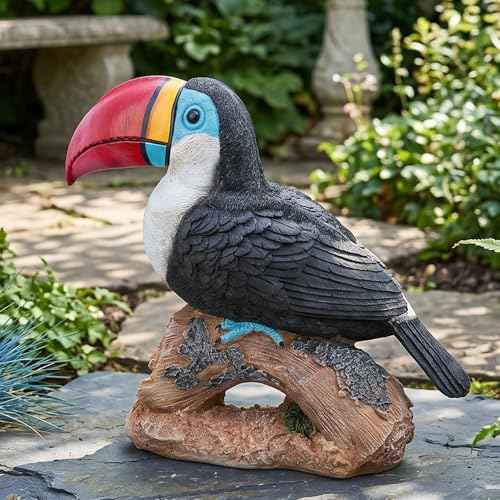 Funny Red Toucan Garden Statue