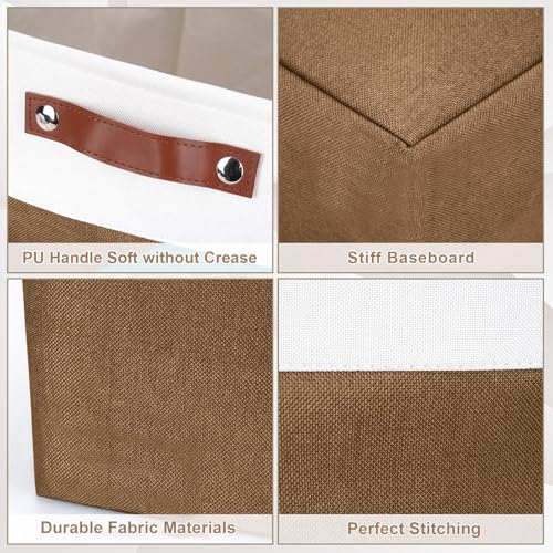 Collapsible Fabric Storage Cubes 11x11 Cube Storage Bins (4 Count)