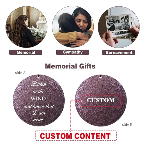 36" Large Deep Tone Personalized Sympathy Wind Chimes