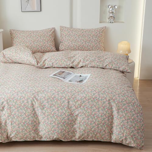 Vintage Flowers Comforter Set Full Size Coquette Floral Bedding Set