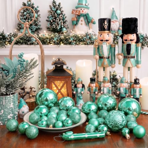 24ct Mint Green Christmas Ball Ornaments for Tree Decorations (24 Count)