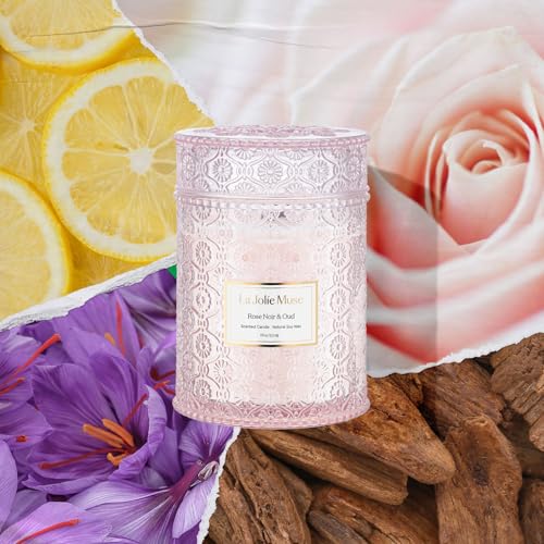 Rose Noir & Oud Scented Candles for Home (19.4 Ounce)