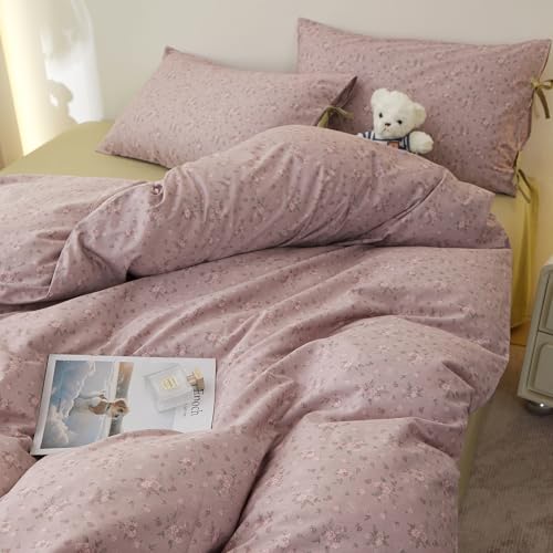 Purple Floral Comforter Set King