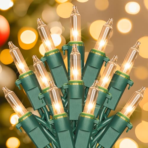 Clear Christmas Lights Outdoor Indoor (50 Count)