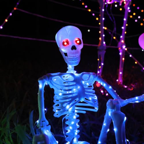 Halloween Decorations Outdoor Skeletons Set (Blue)