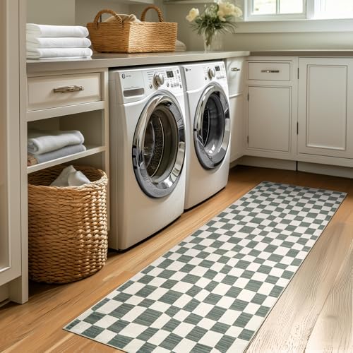 2x6 Runner Rug Modern Checkered Geometric Lattice Hallway Rug (12 Sq Ft)