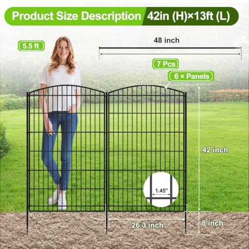 Decorative Garden Fence 6 Panels 13ft