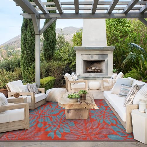 Outdoor Rug Waterproof Plastic Rugs for Patio (54 Sq Ft)