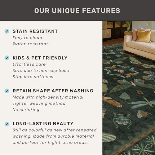 Green Living Room Rug (140 Sq Ft)