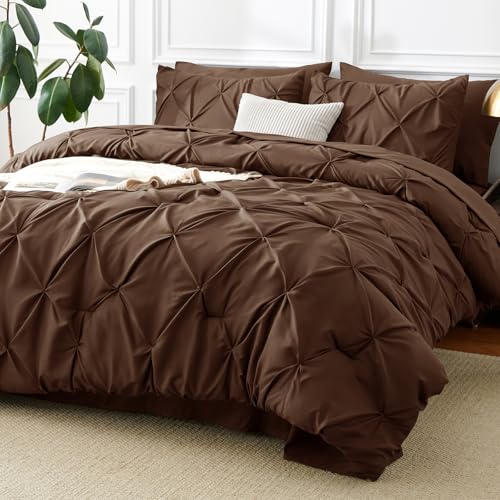 Oversized Queen Comforter Set Brown