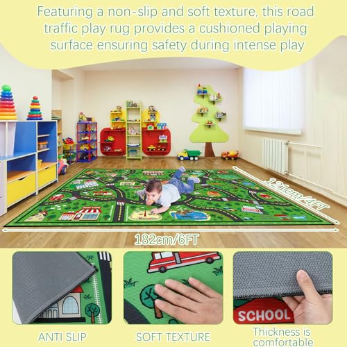Kids Playmat Rug 4x6 ft