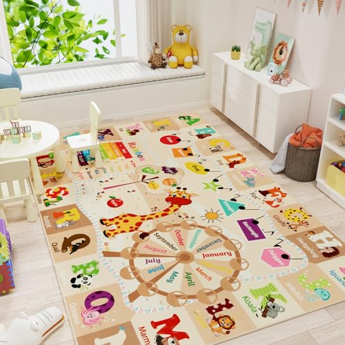 BENRON 4x6 Playroom Rug for Kids Washable