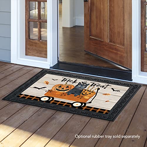 Halloween Doormat 30x18 Indoor Outdoor Trick Or Treat Wagon for Halloween Doormat (3.75 Sq Ft)